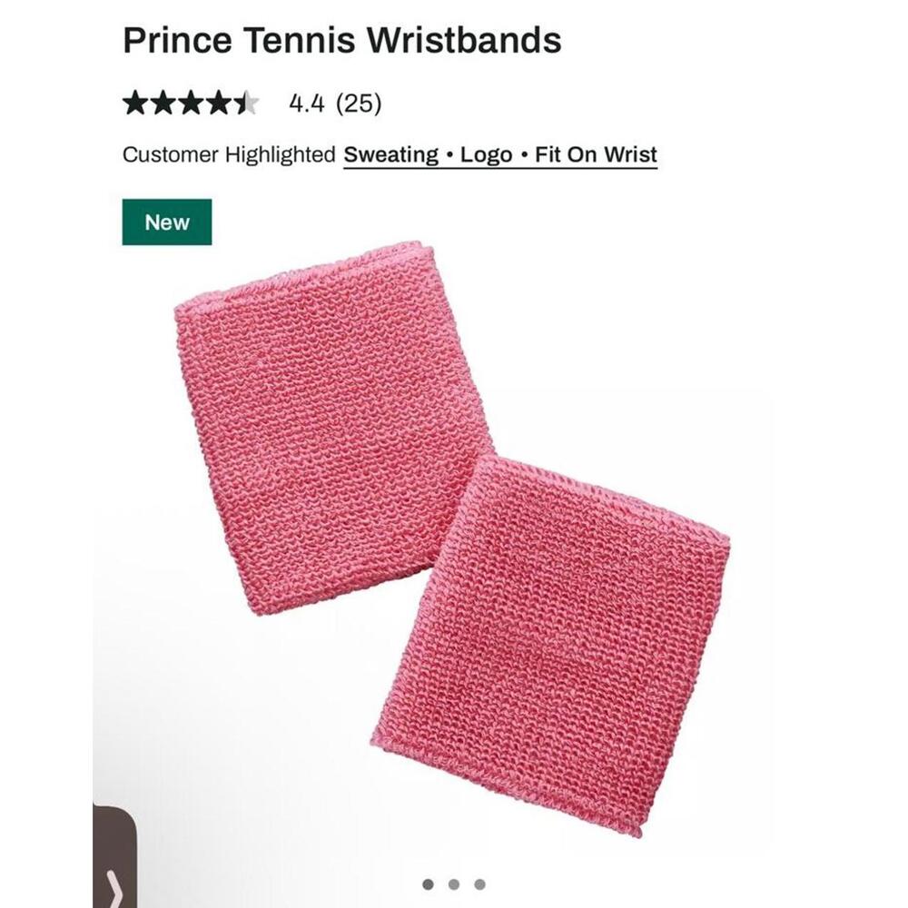 Lot of Prince Tennis Wristbands and Headband- Pink and White
